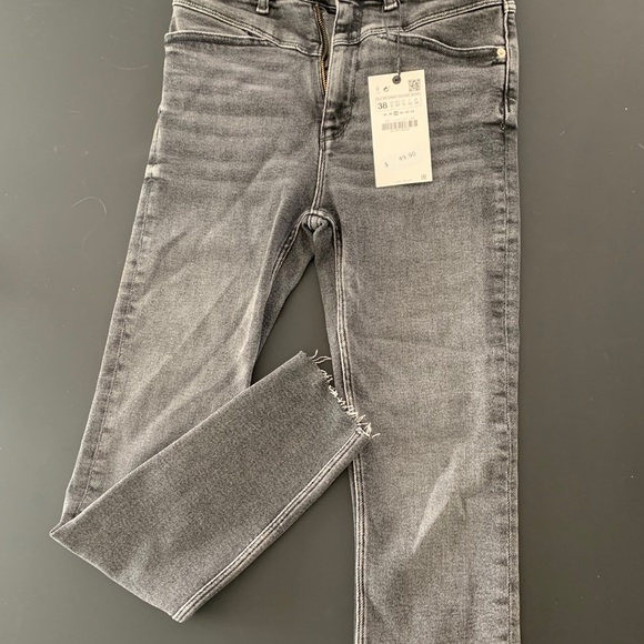 Zara dark gray high rise jeans - Picture 3 of 5